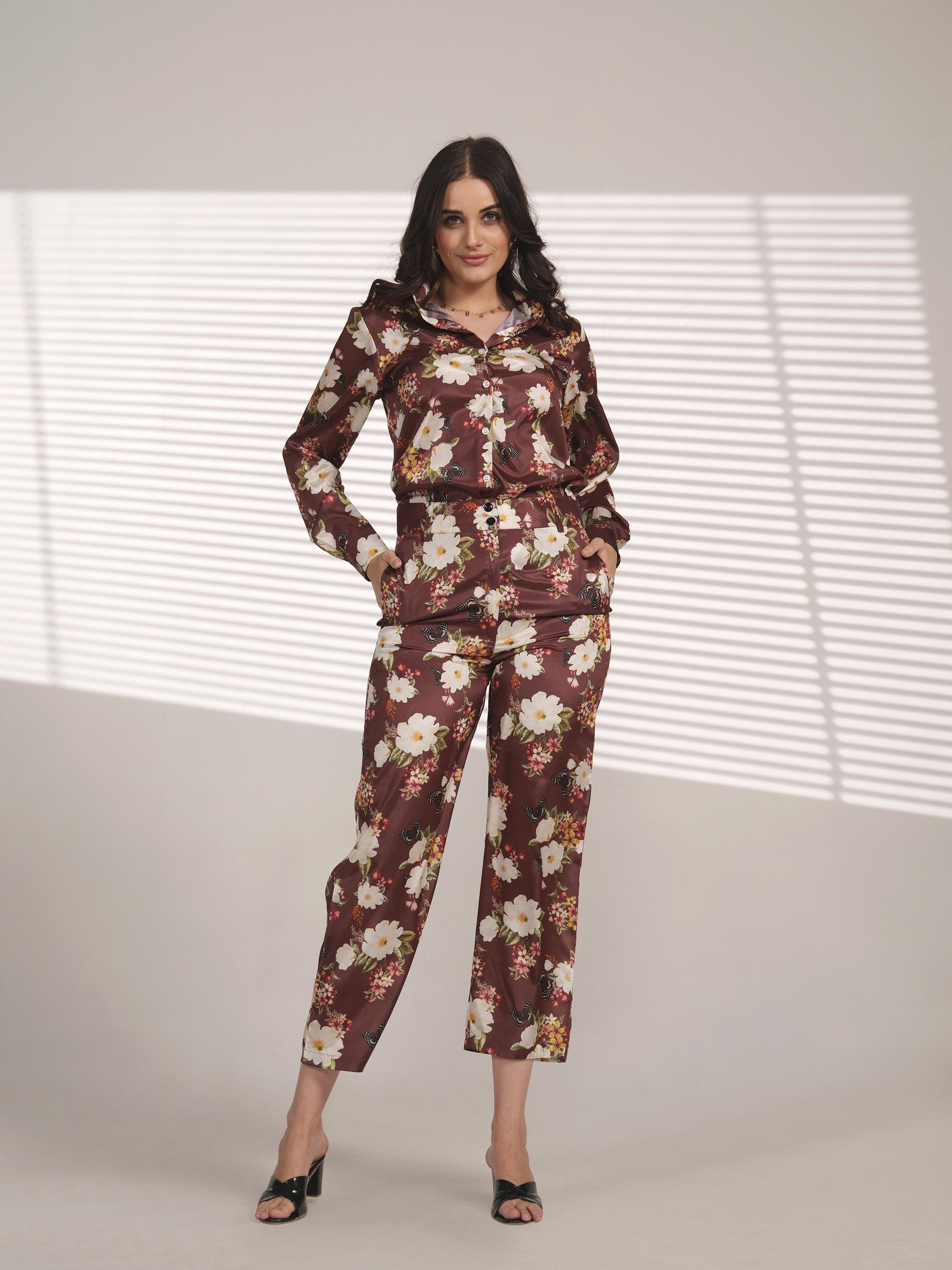 EyeCatchy Maroon Co-ord Set | 3 bison