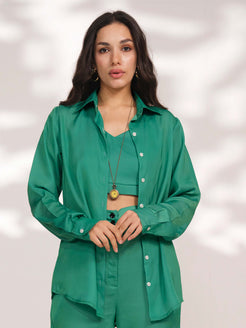 Solid Green Shirt | 3 bison