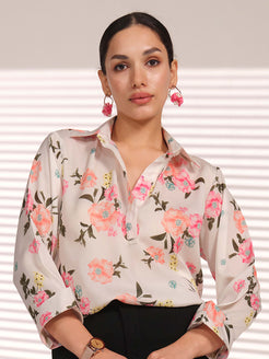 Floral Collar Shirt | 3 bison