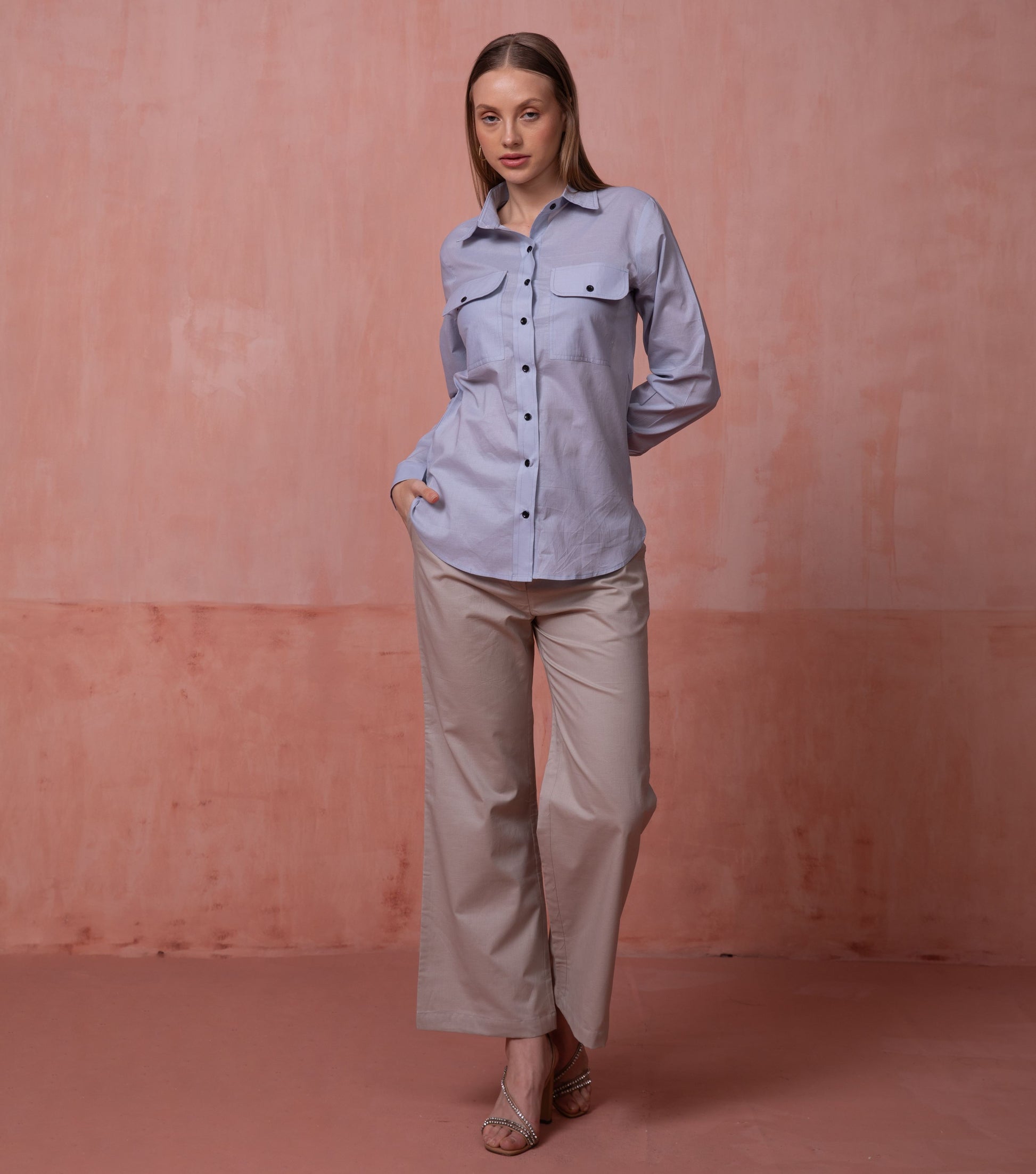 Achromatic Appeal Office Shirt for women 1