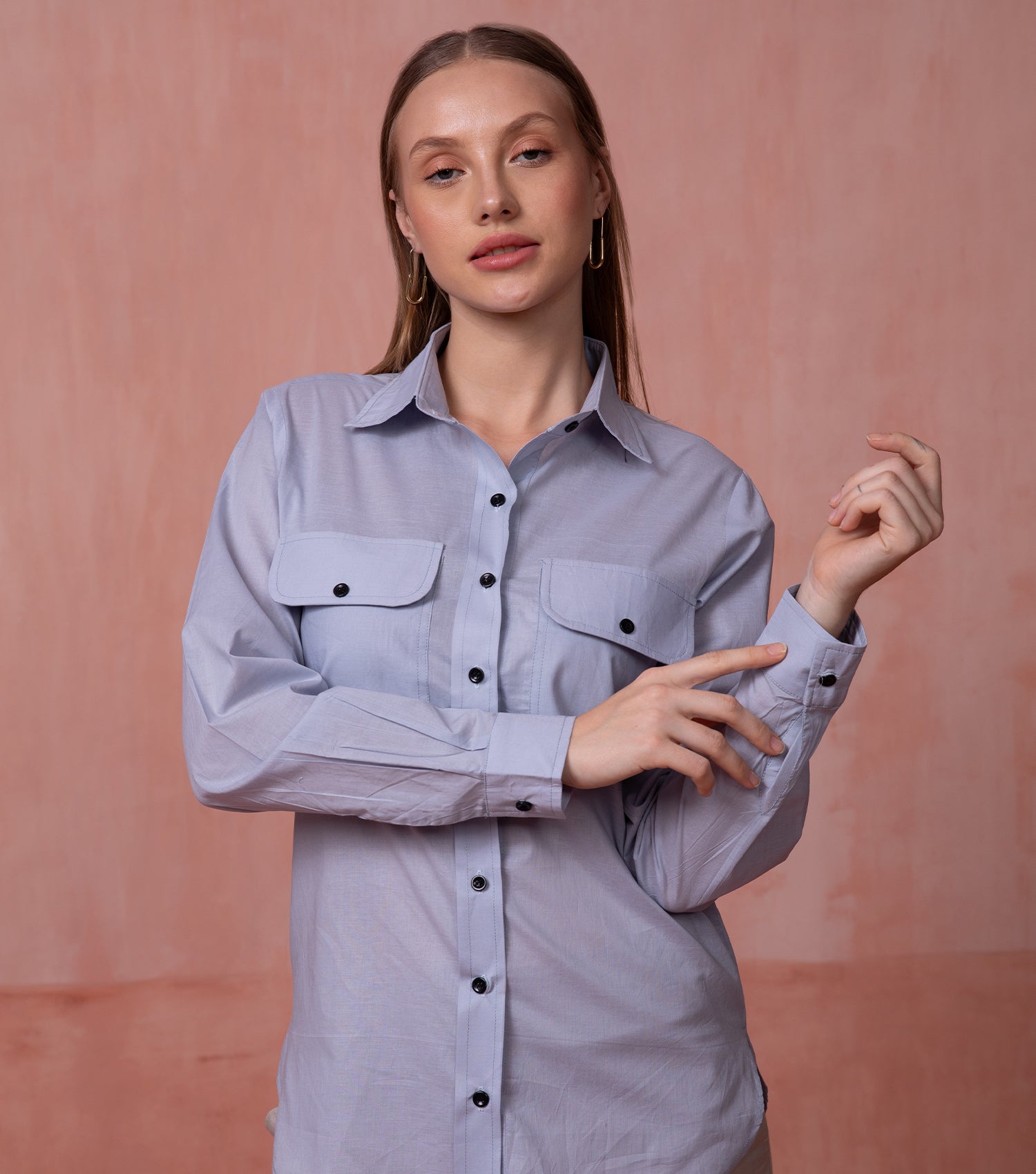 Achromatic Appeal Office Shirt for women 5