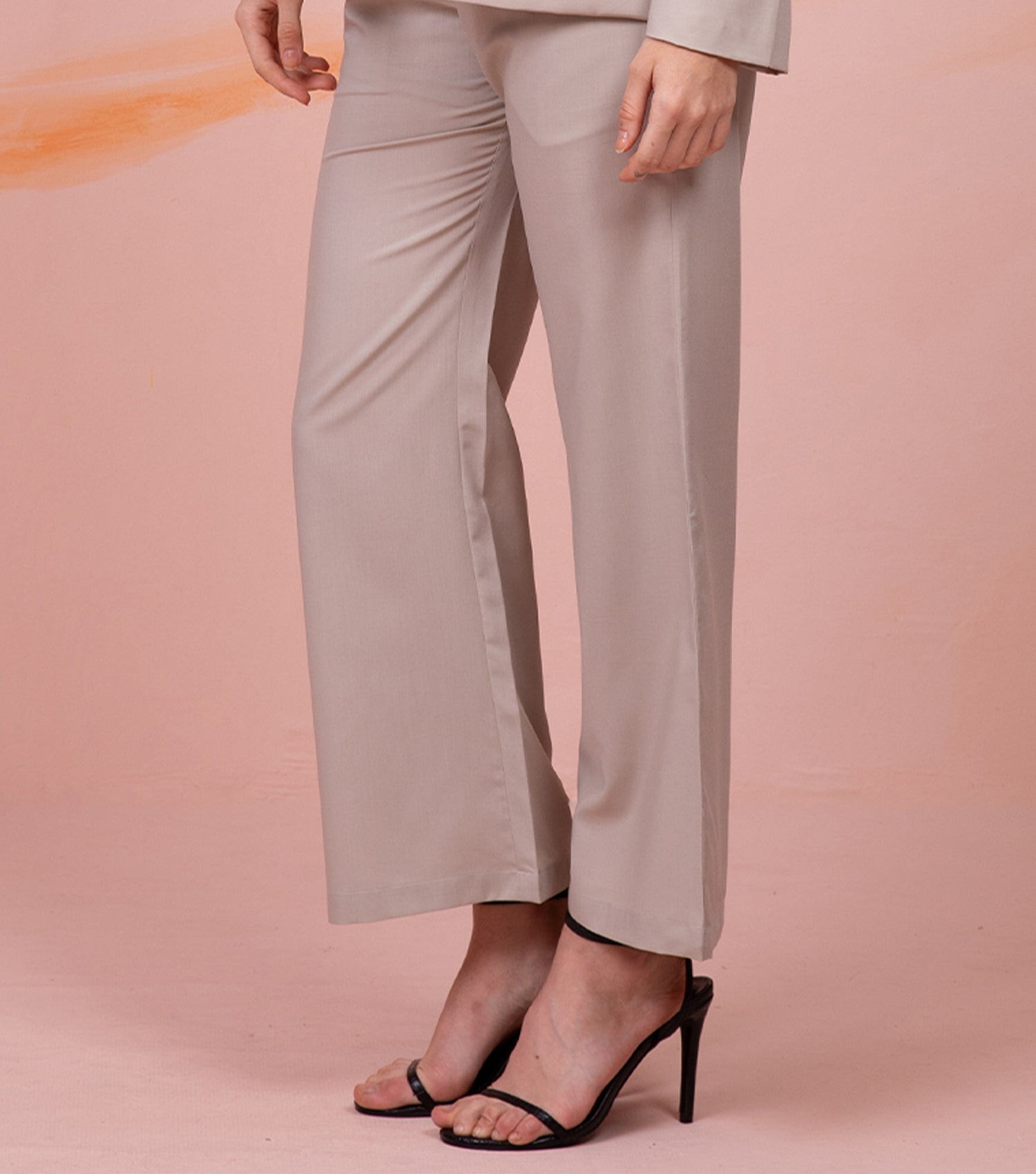 Beige Formal Pant for Women 4