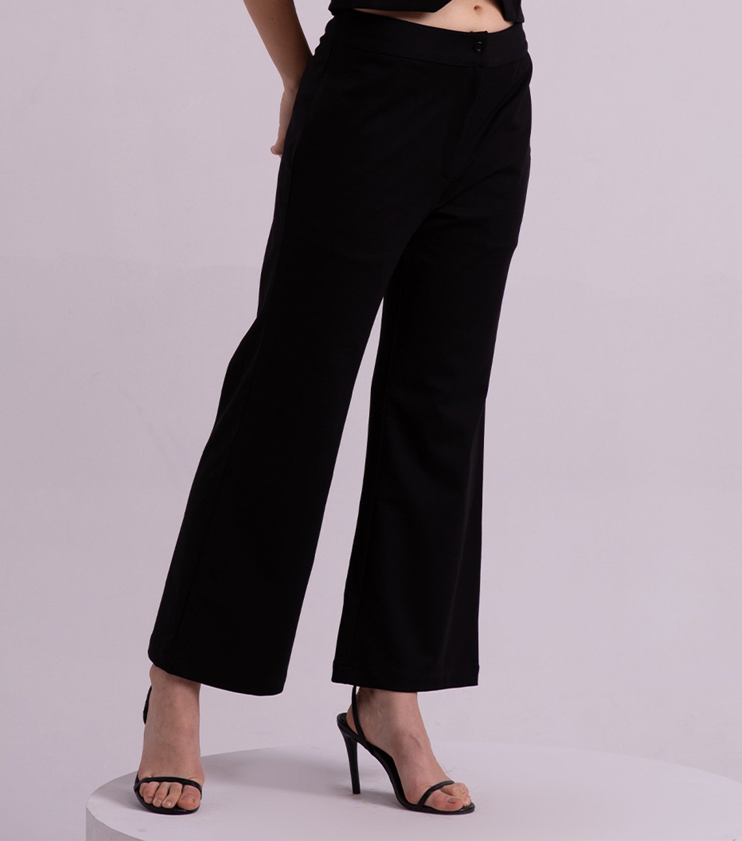 Black Straight Comfy Trouser 3