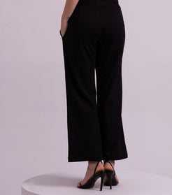 Black Straight Comfy Trouser 4