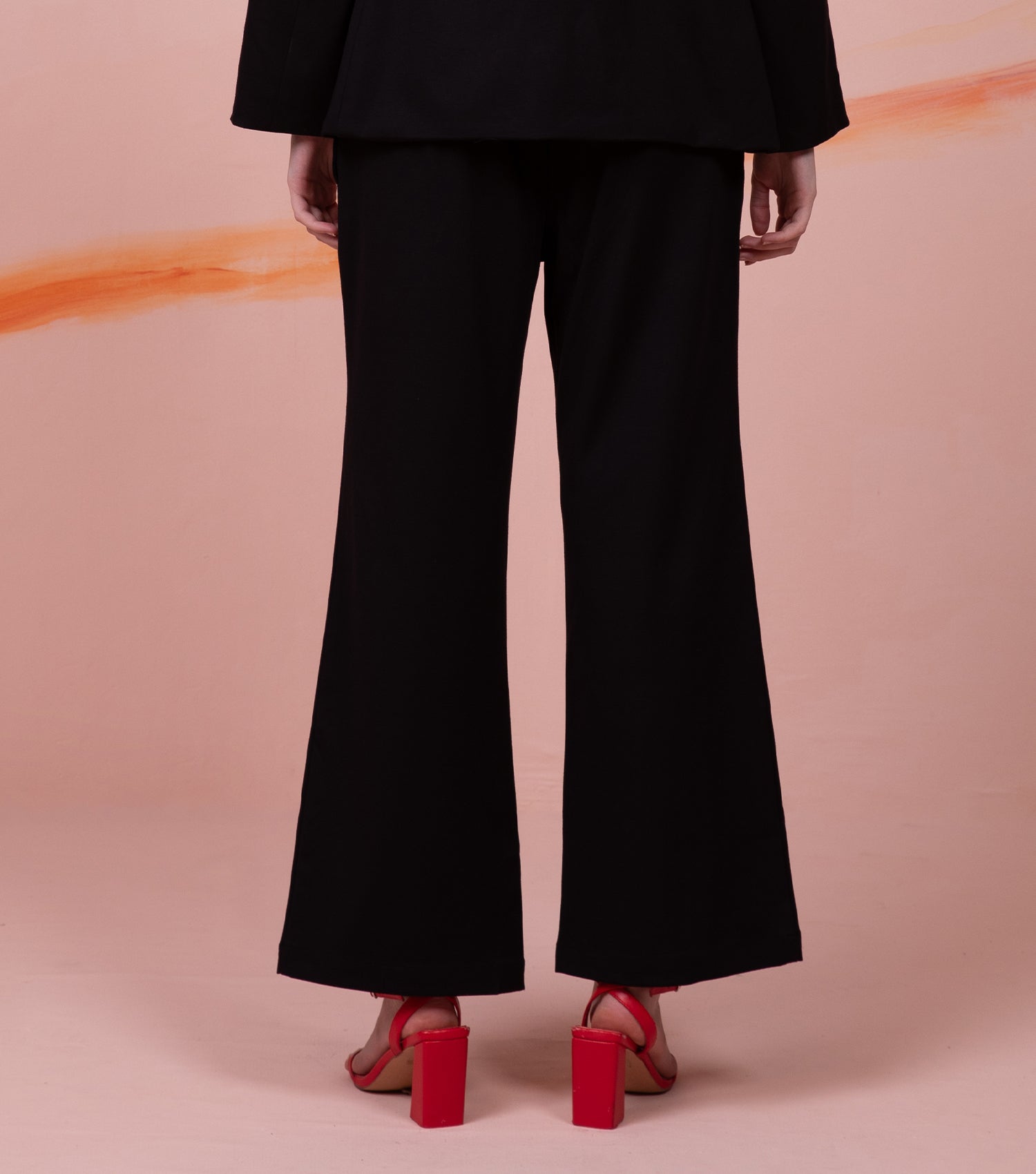 Black Wide Formal Pant for Women 5