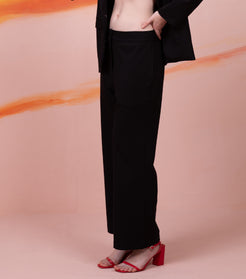 Black Wide Formal Pant for Women 6