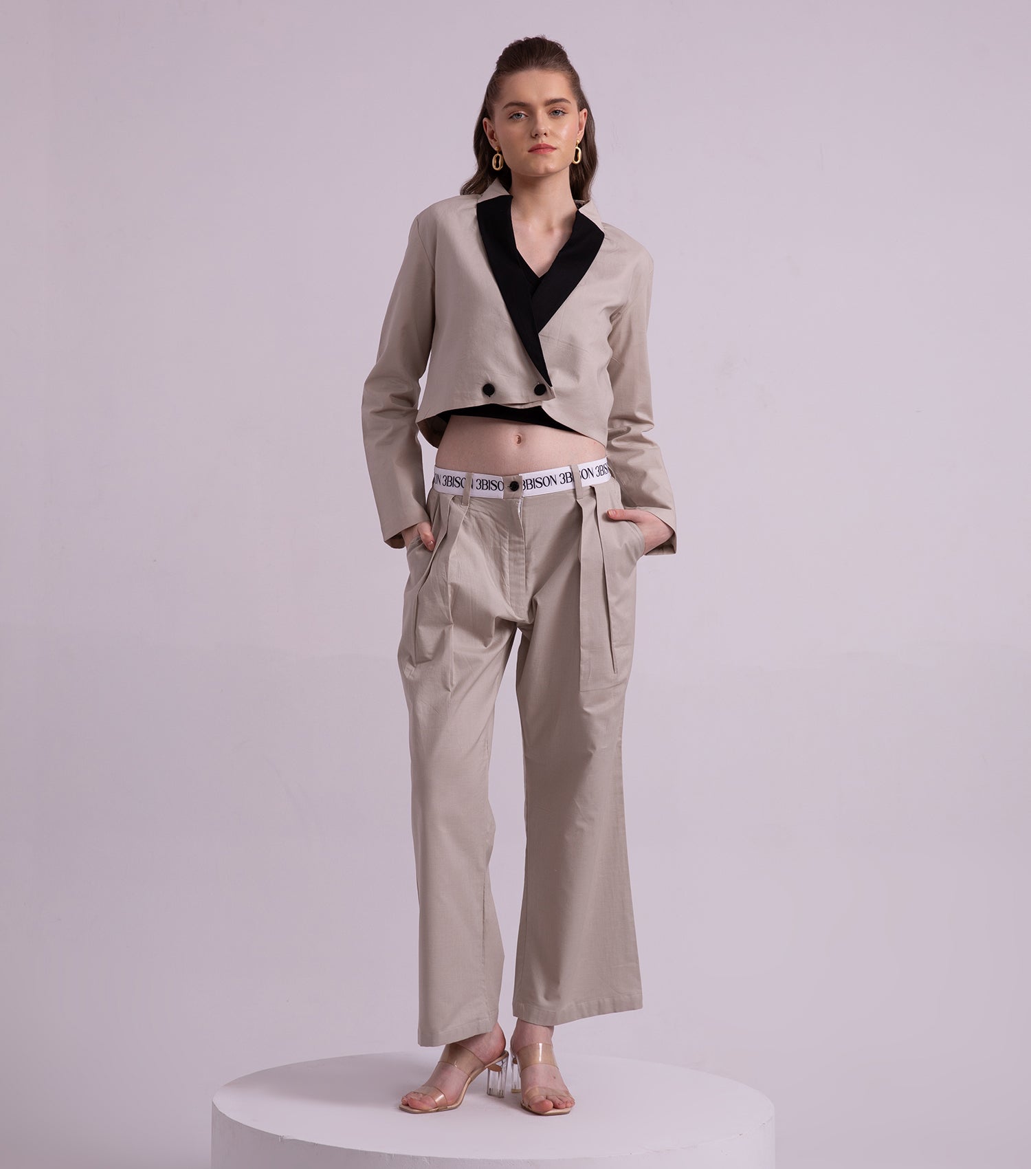 Classic Beige Cargo Pant for Women 2