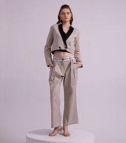 Classic Beige Cargo Pant for Women 2