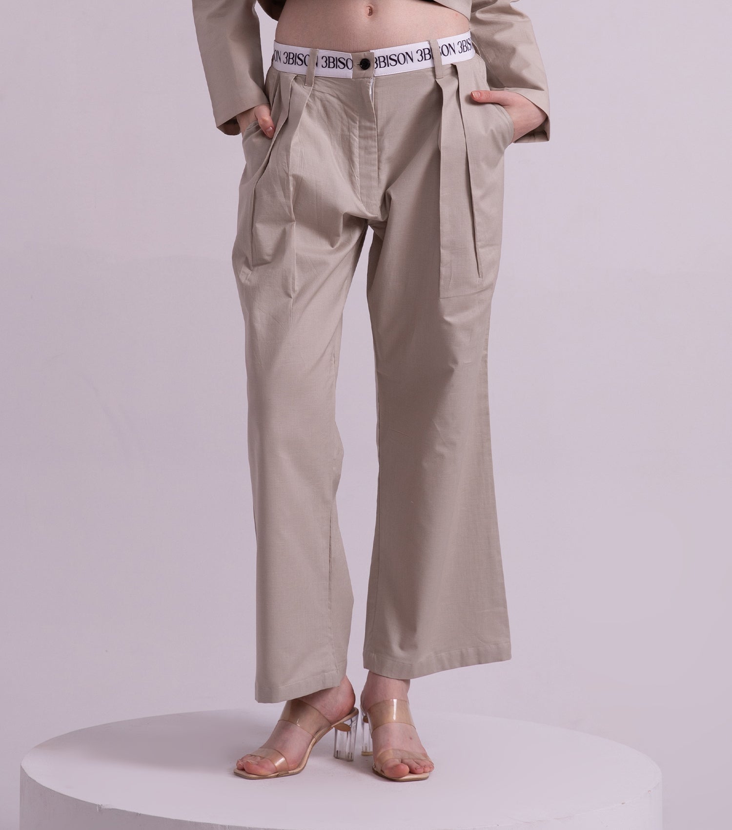 Classic Beige Cargo Pant for Women 3