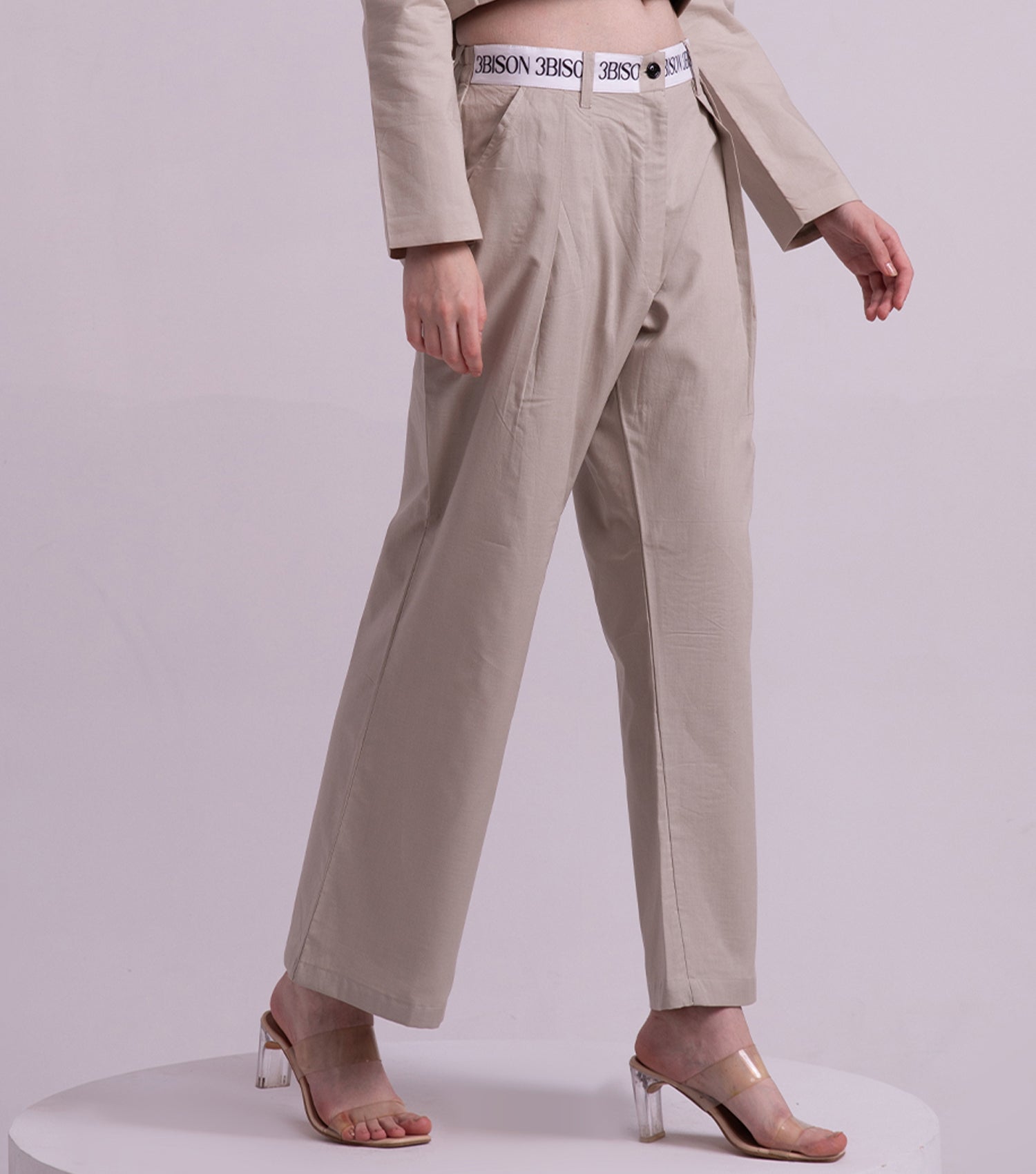 Classic Beige Cargo Pant for Women 5