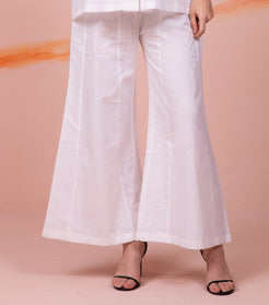 Comfy White Plazo for Ladies 2