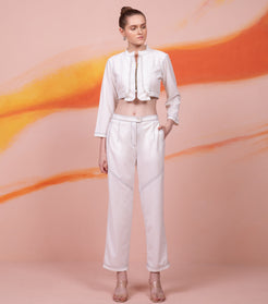 White Straight Pant for Women 2