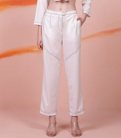 White Straight Pant for Women 3