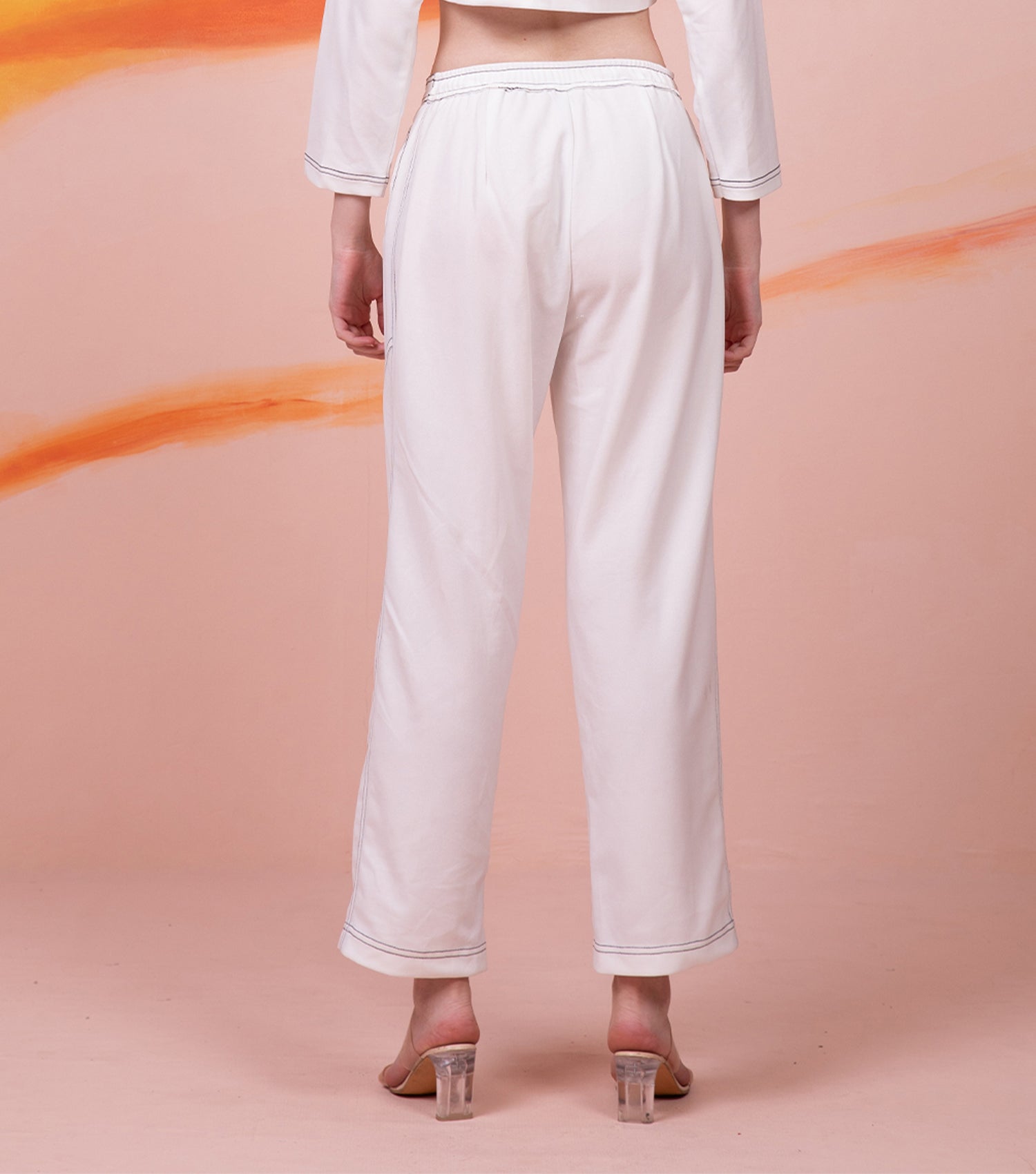 White Straight Pant for Women 5