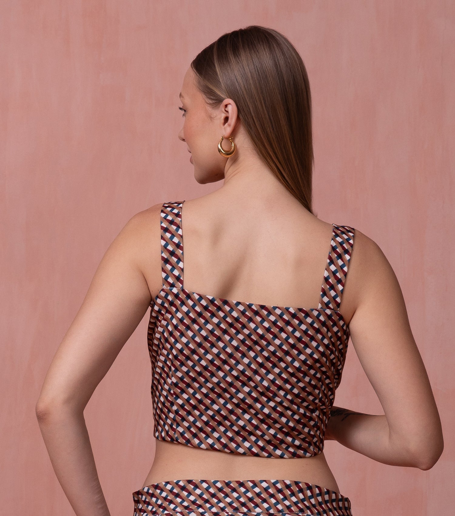 Mosaic Checkered Top for Women 3