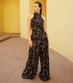 Noir Abstract Illusionist Jumpsuit 1