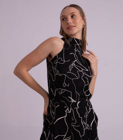 Noir Abstract Illusionist Jumpsuit 3