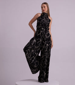 Noir Abstract Illusionist Jumpsuit 4