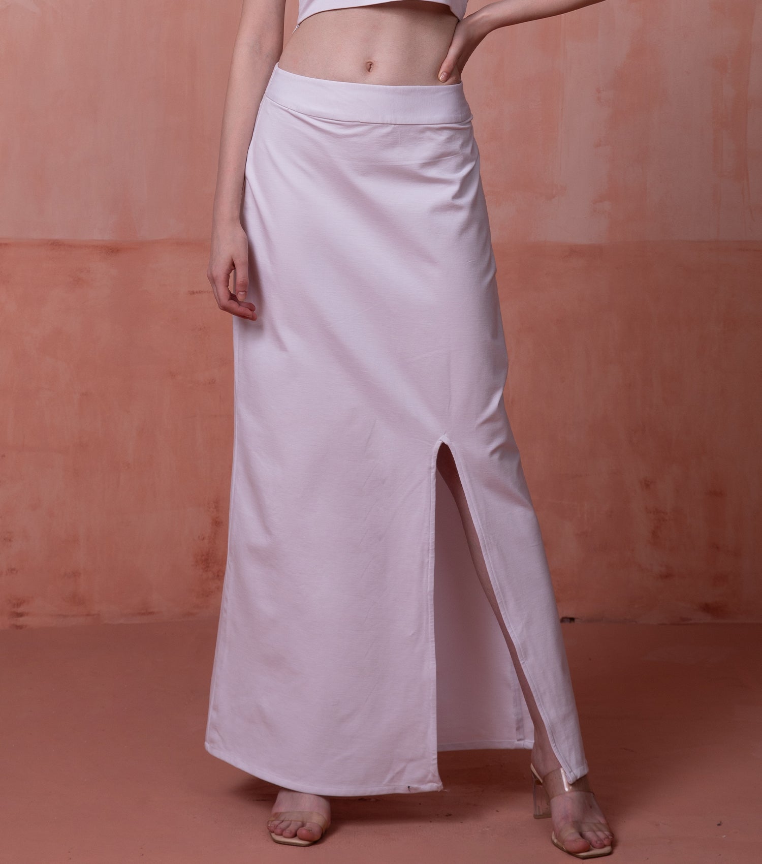 White Pencil Long Skirt for Ladies 2