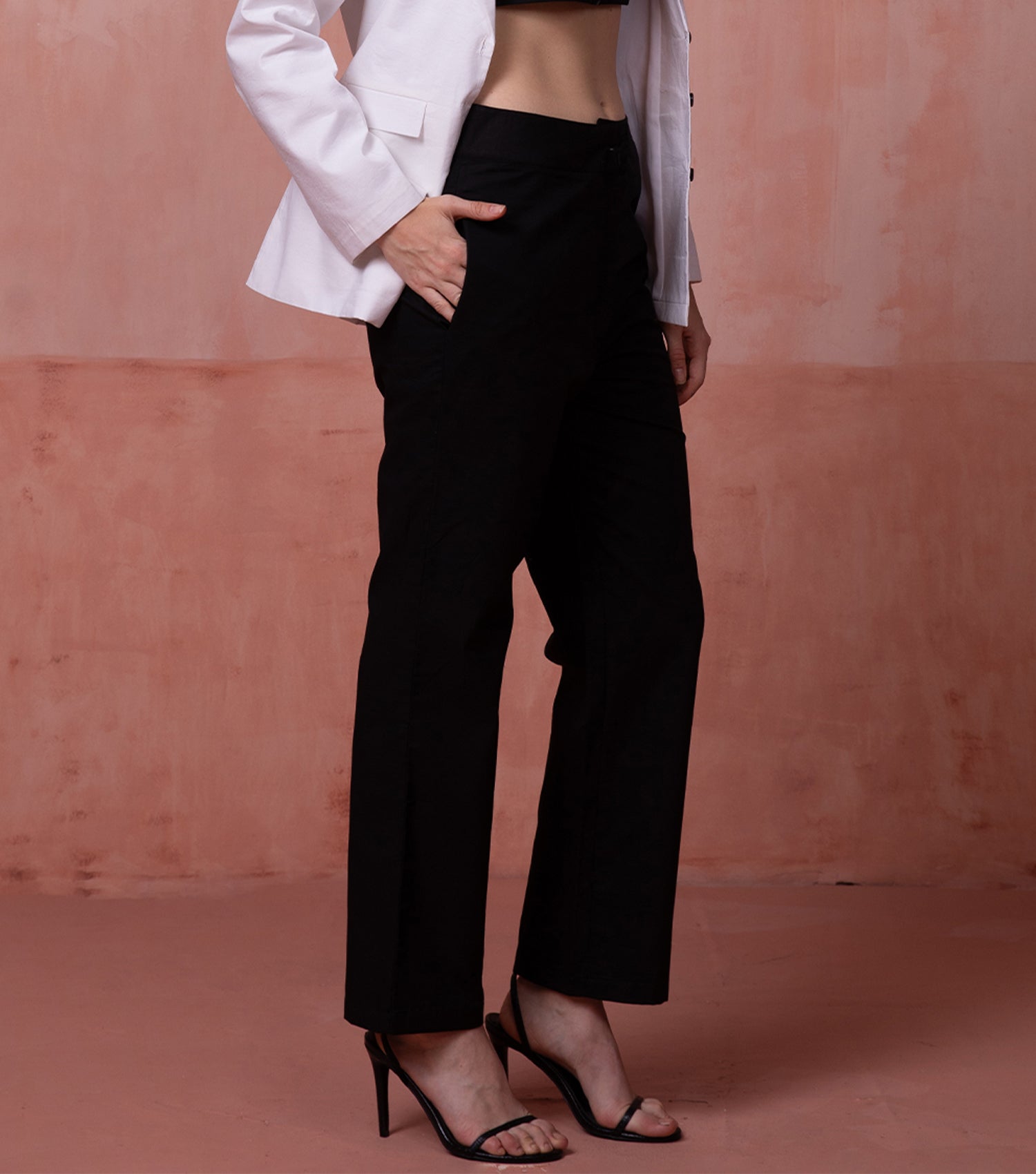 Plain Formal Black Pant for Women 5