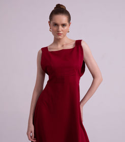 Bold Red Party Western Dress for Ladies 3