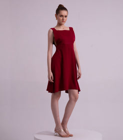 Bold Red Party Western Dress for Ladies 4