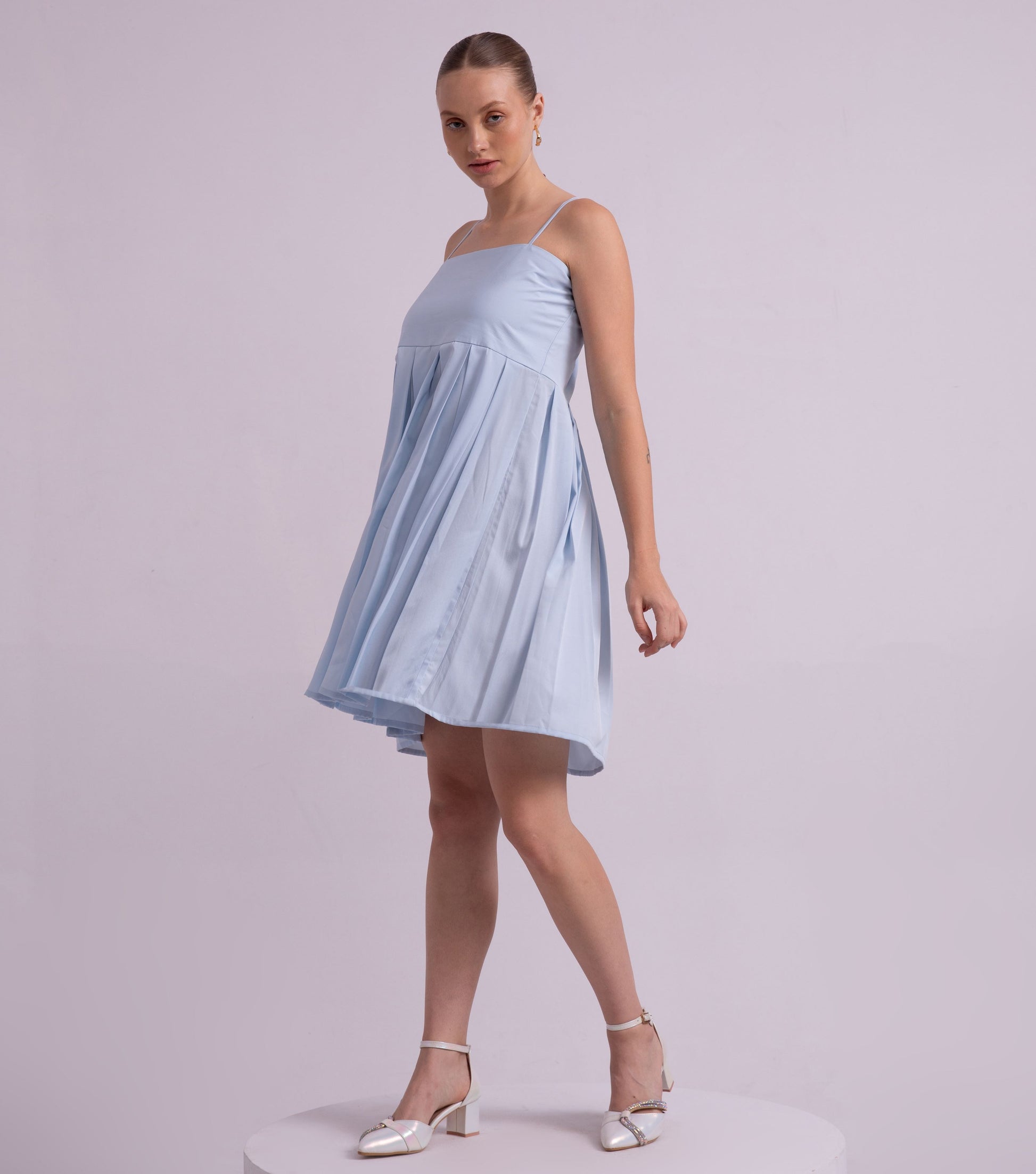 Light Blue Party Western Dress for Ladies 3