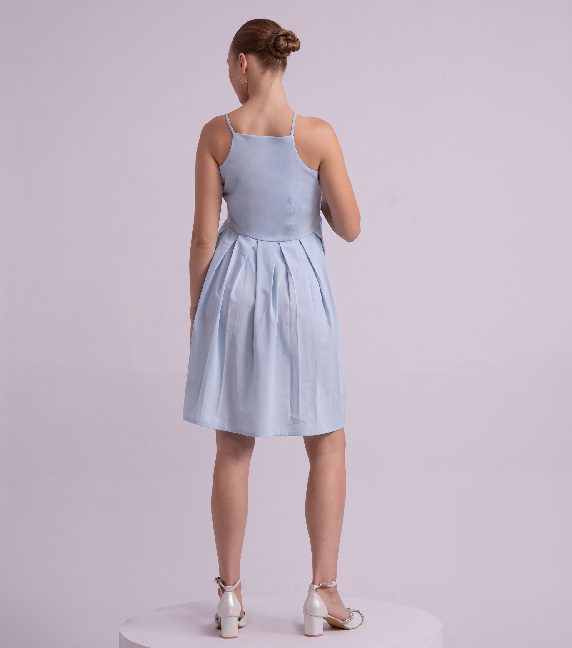 Light Blue Party Western Dress for Ladies 4