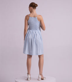 Light Blue Party Western Dress for Ladies 4