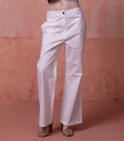 White Graceful Formal Pant for Women 2